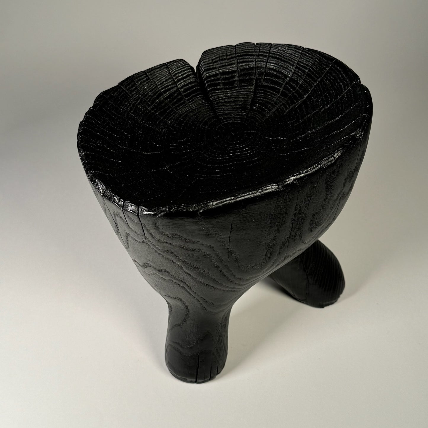 Charred Ash Three Legged Bowl
