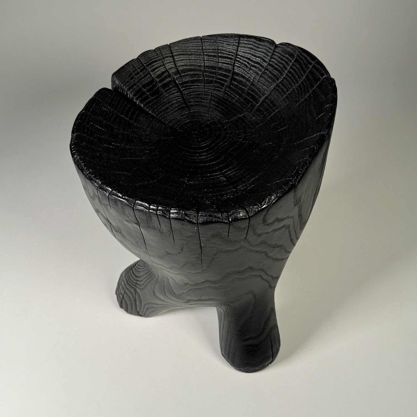 Charred Ash Three Legged Bowl