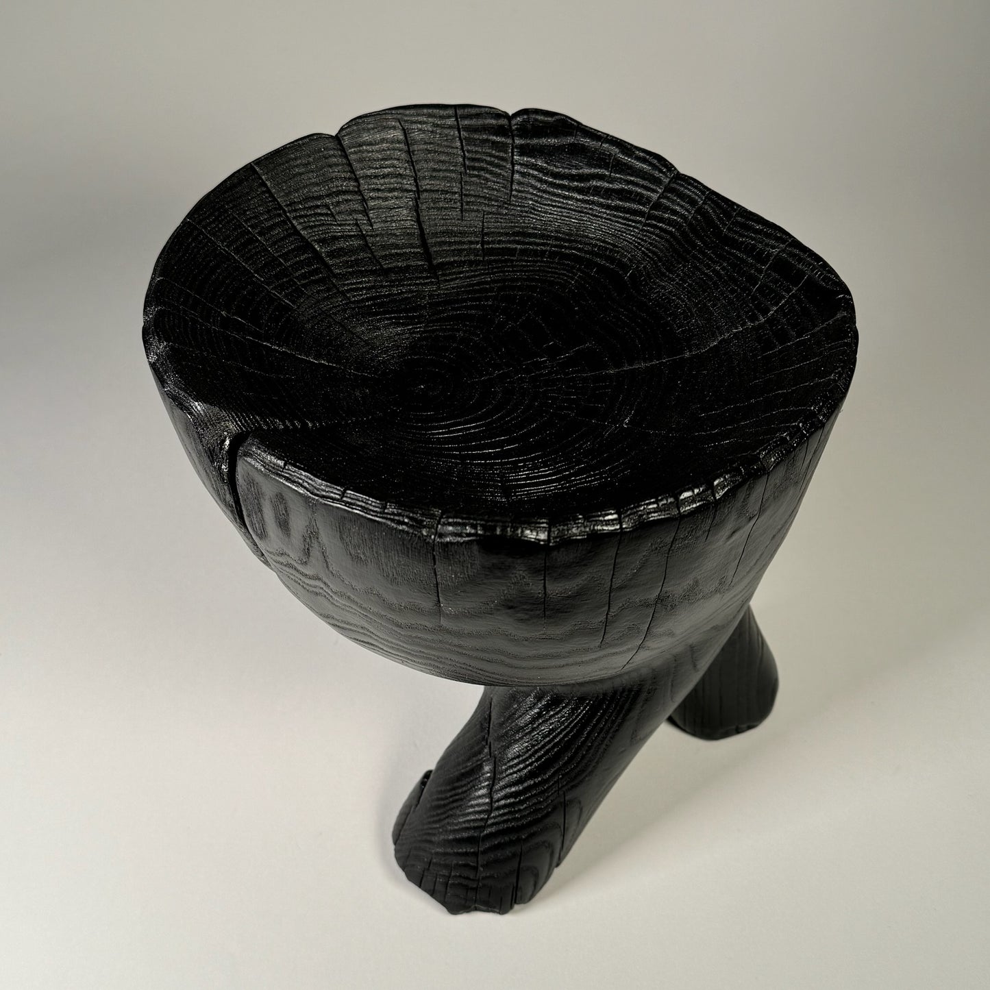 Charred Ash Three Legged Bowl