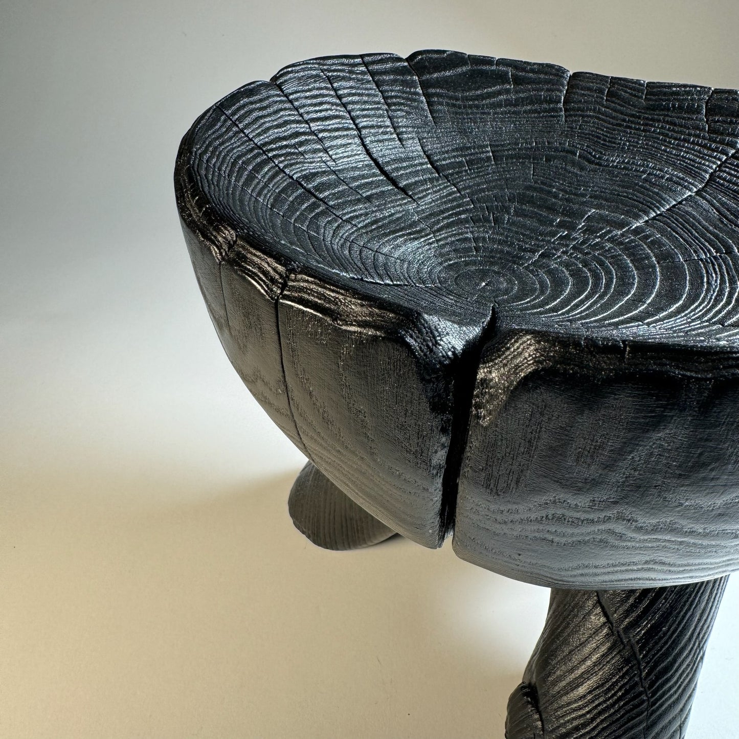 Charred Ash Three Legged Bowl